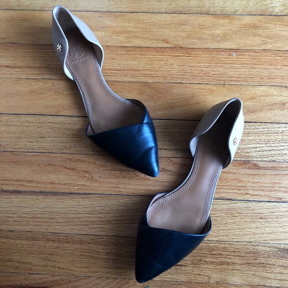 Tory Burch tan and black flats - Picture 4 of 10